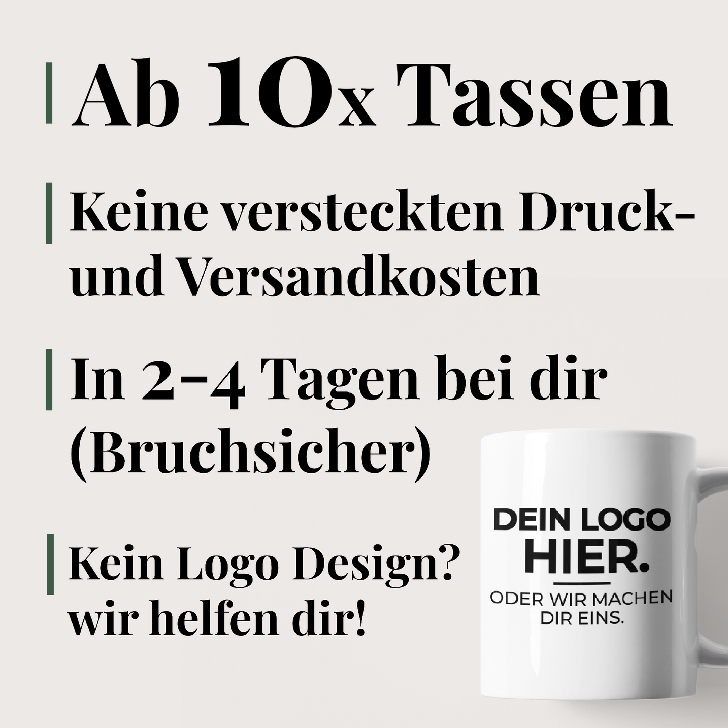 Tasse mit deinem Logo – clean, professionell und individuell bedruckt