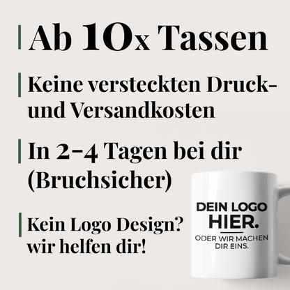 Tasse mit deinem Logo – clean, professionell und individuell bedruckt
