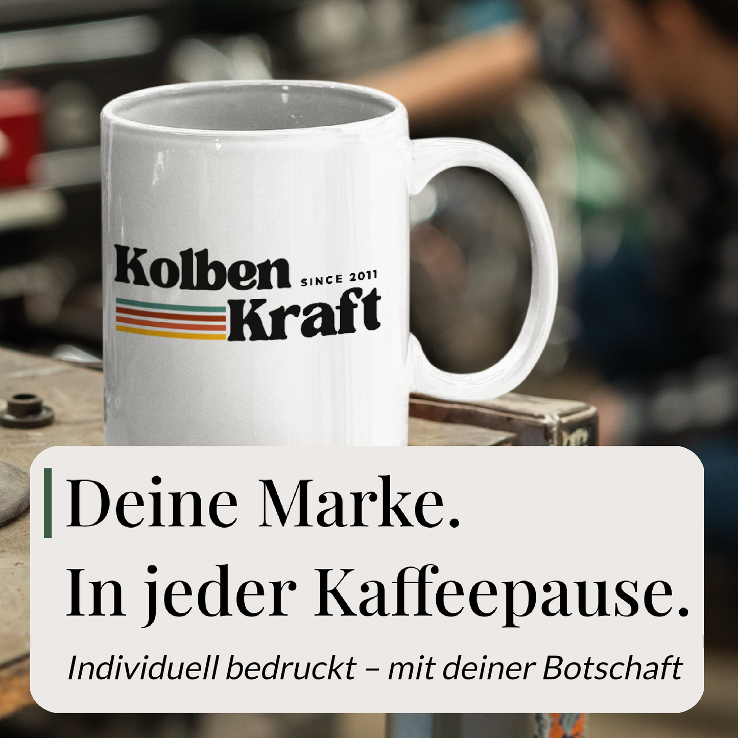 Tasse mit deinem Logo – clean, professionell und individuell bedruckt